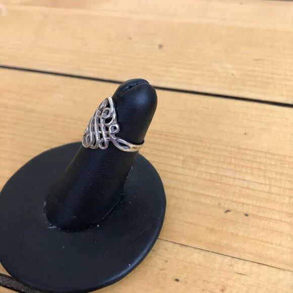 Celtic Infinity Knot Ring Open Weave Design Vintage 90s 875 Silver PAJ Size 5 - Picture 3 of 9